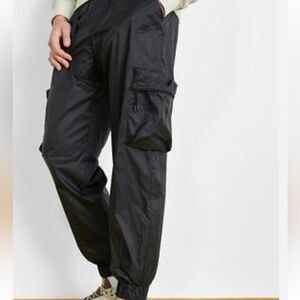 AKIRA Black Wide Leg Cargo Jogger Pants
